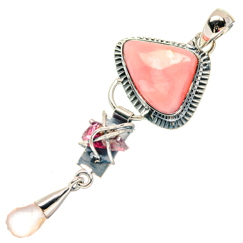 Pink Opal Pendants handcrafted by Ana Silver Co - PD19672