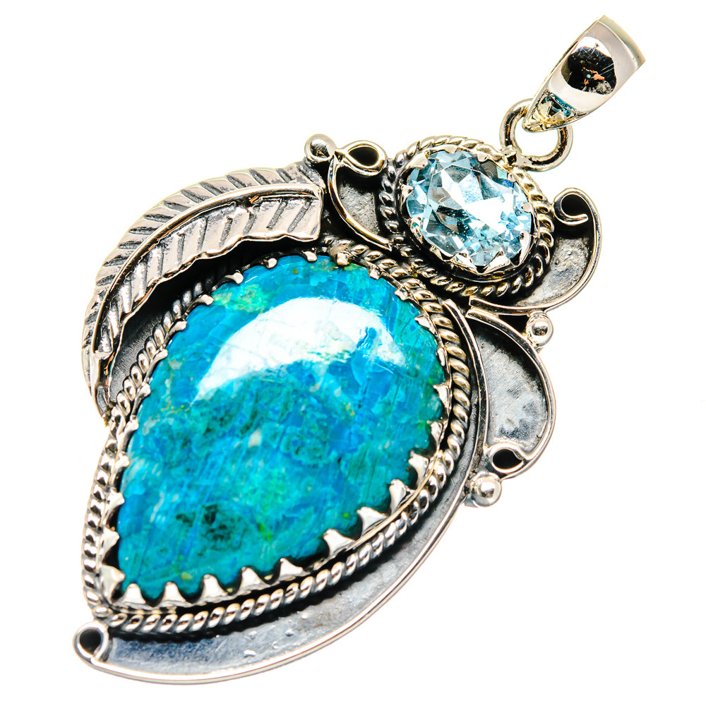Chrysocolla Pendants handcrafted by Ana Silver Co - PD19817