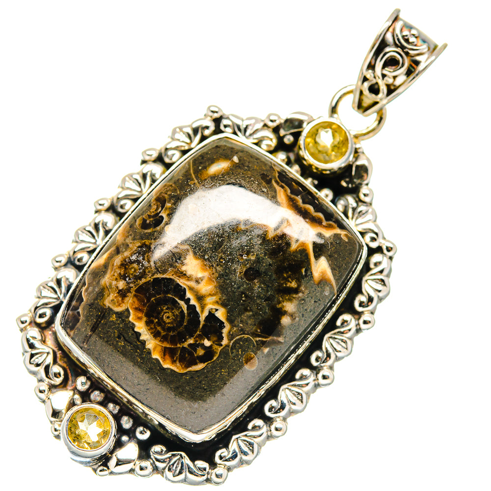 Turritella Agate Pendants handcrafted by Ana Silver Co - PD19826