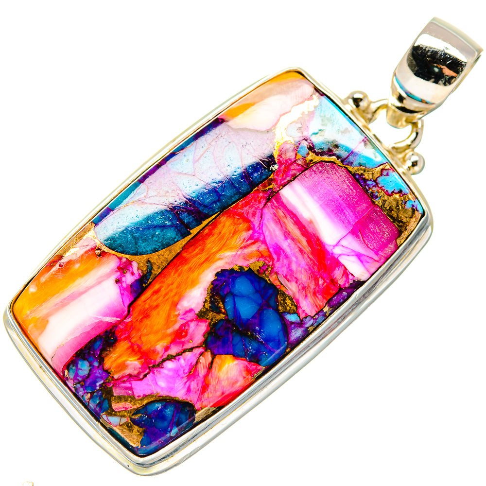 Purple Pink Copper Composite Turquoise Pendants handcrafted by Ana Silver Co - PD19839