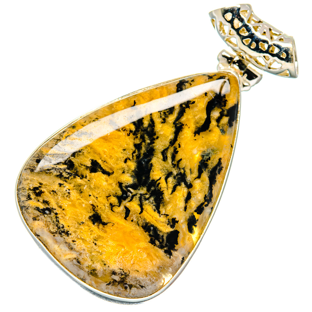 Plume Agate Pendants handcrafted by Ana Silver Co - PD19876 - Photo 2