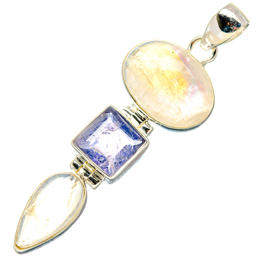 Rainbow Moonstone Pendants handcrafted by Ana Silver Co - PD19890