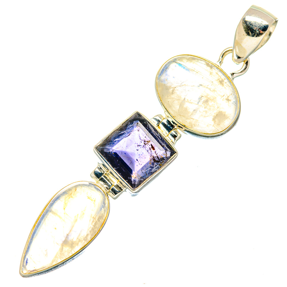 Rainbow Moonstone Pendants handcrafted by Ana Silver Co - PD19911
