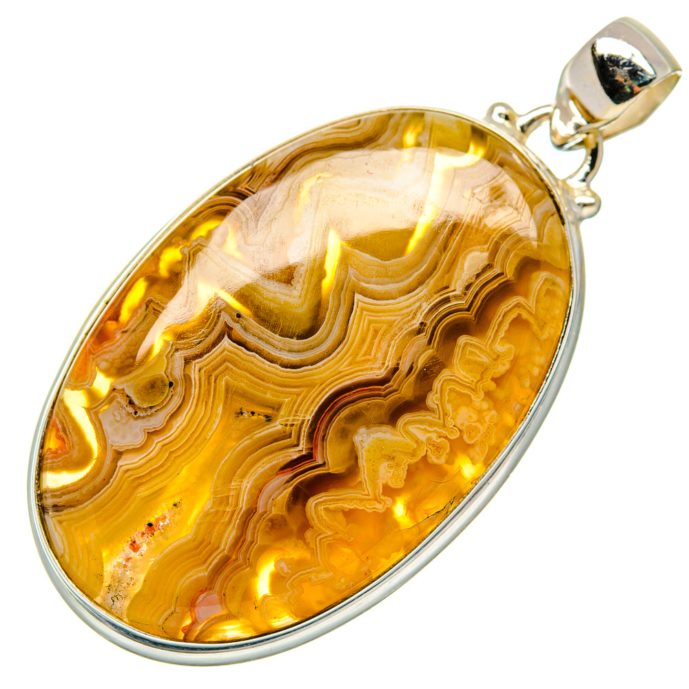 Laguna Lace Agate Pendants handcrafted by Ana Silver Co - PD19975