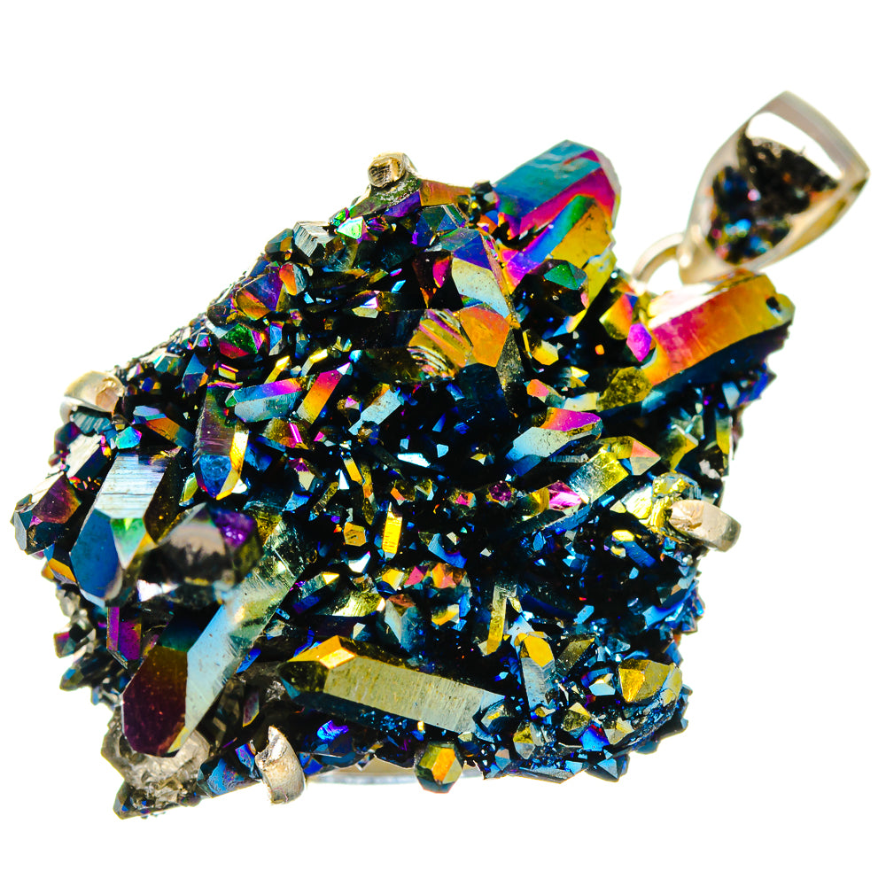 Titanium Sunshine Druzy Pendants handcrafted by Ana Silver Co - PD20086