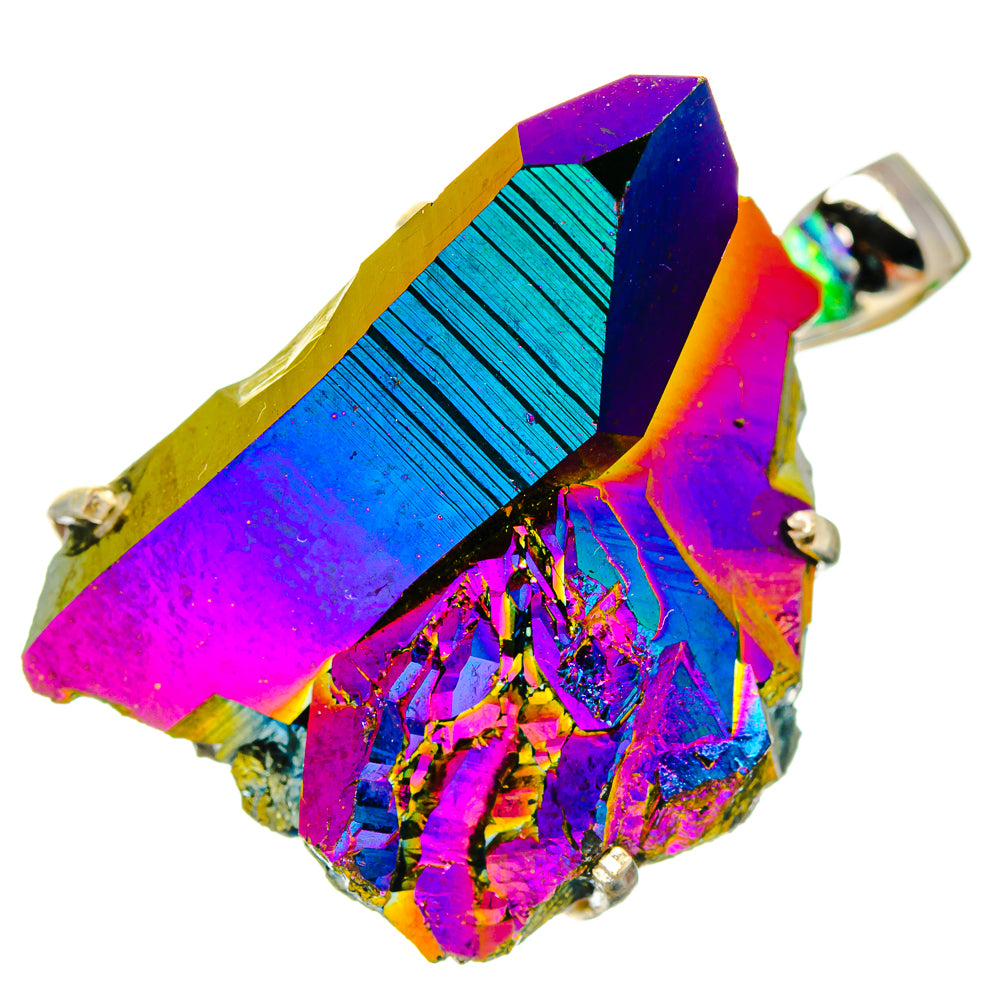 Titanium Sunshine Druzy Pendants handcrafted by Ana Silver Co - PD20088