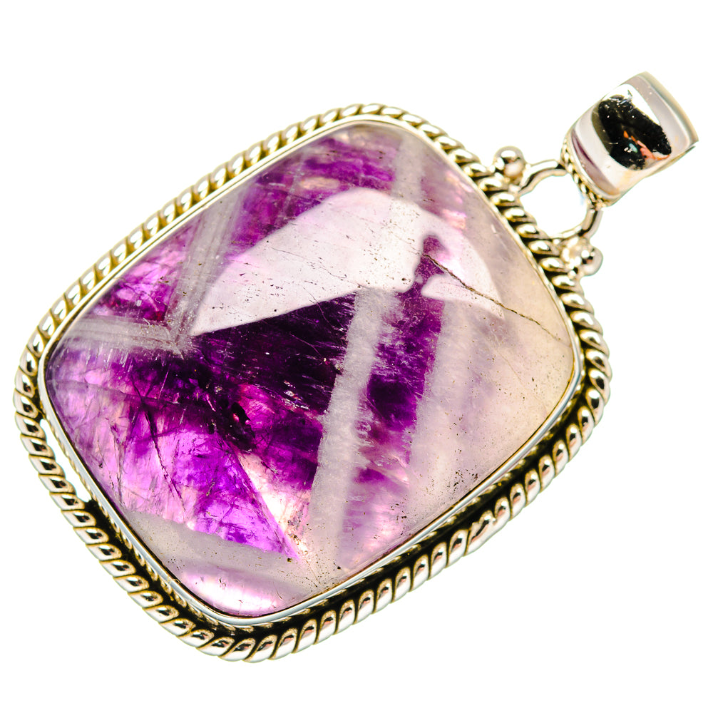 Chevron Amethyst Pendants handcrafted by Ana Silver Co - PD20208