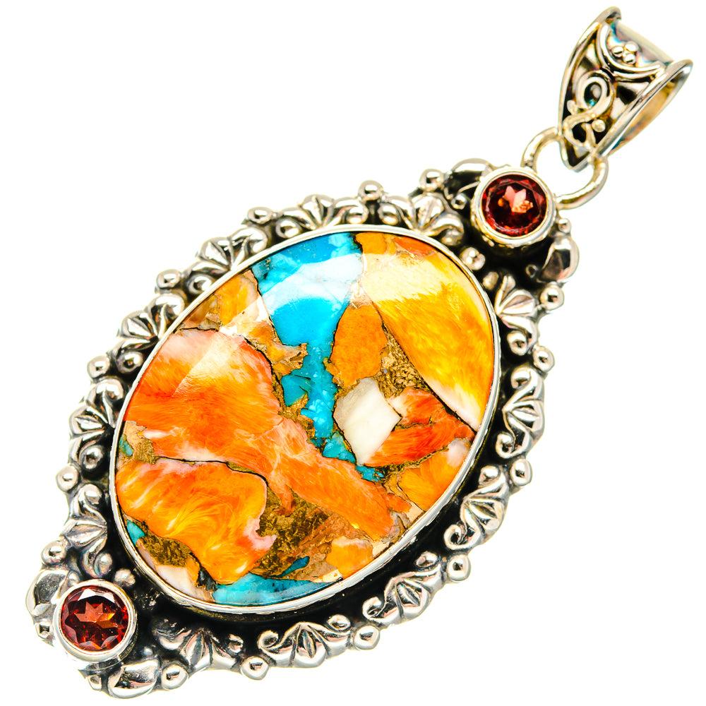 Spiny Oyster Turquoise Pendants handcrafted by Ana Silver Co - PD20490
