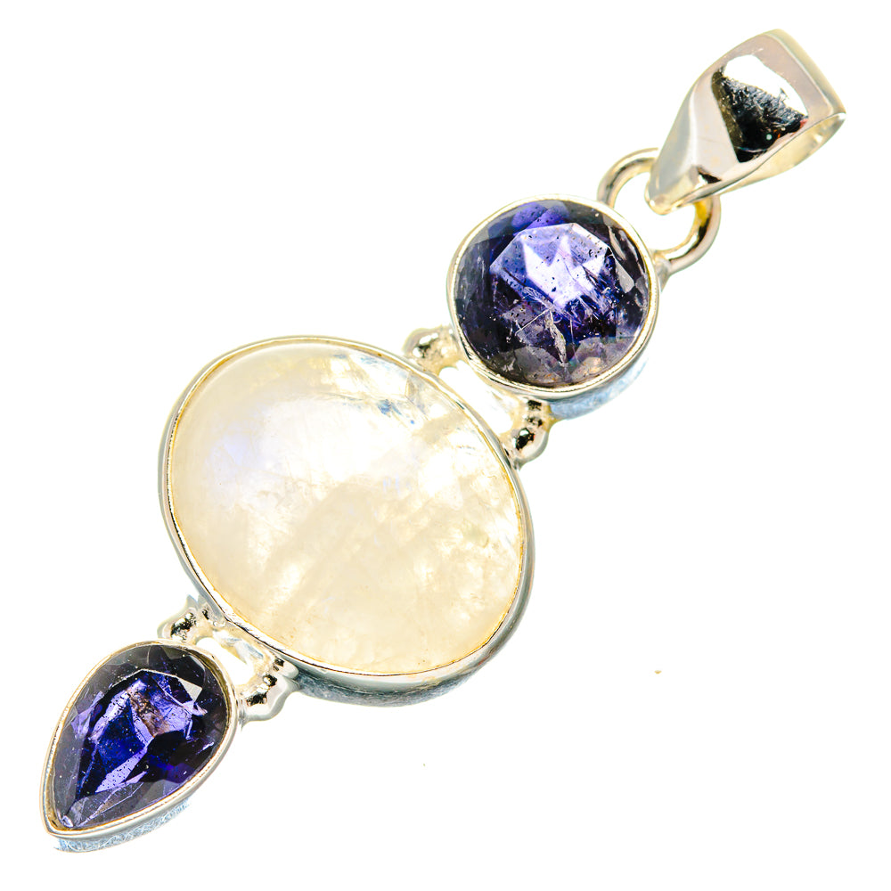 Rainbow Moonstone Pendants handcrafted by Ana Silver Co - PD20544
