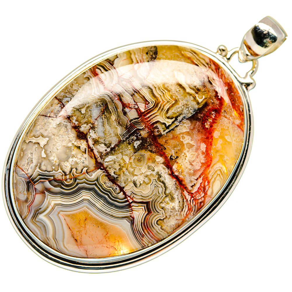 Crazy Lace Agate Pendants handcrafted by Ana Silver Co - PD20571