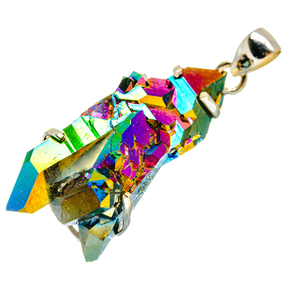 Titanium Sunshine Druzy Pendants handcrafted by Ana Silver Co - PD20600