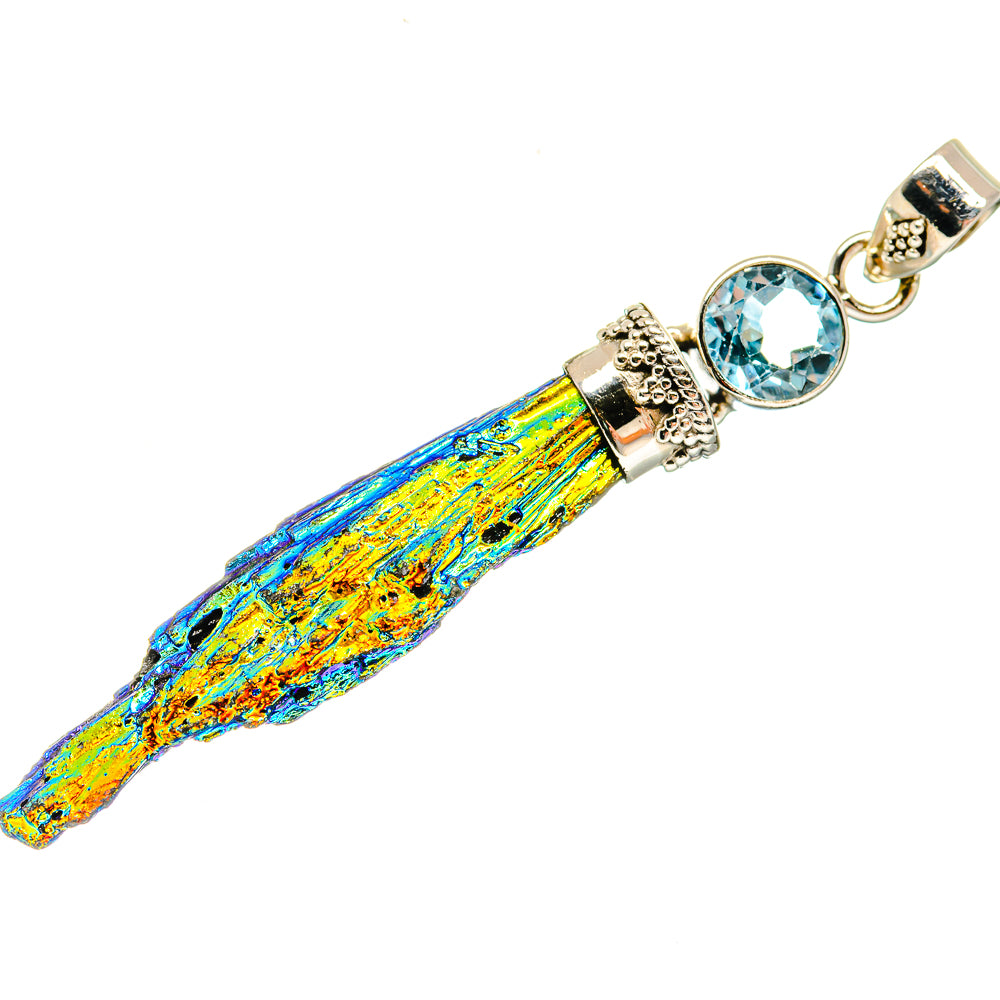 Titanium Sunshine Druzy Pendants handcrafted by Ana Silver Co - PD20614