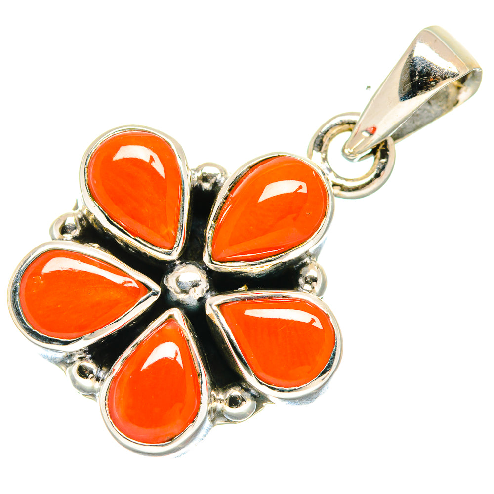 Mediterranean Red Coral Pendants handcrafted by Ana Silver Co - PD20637