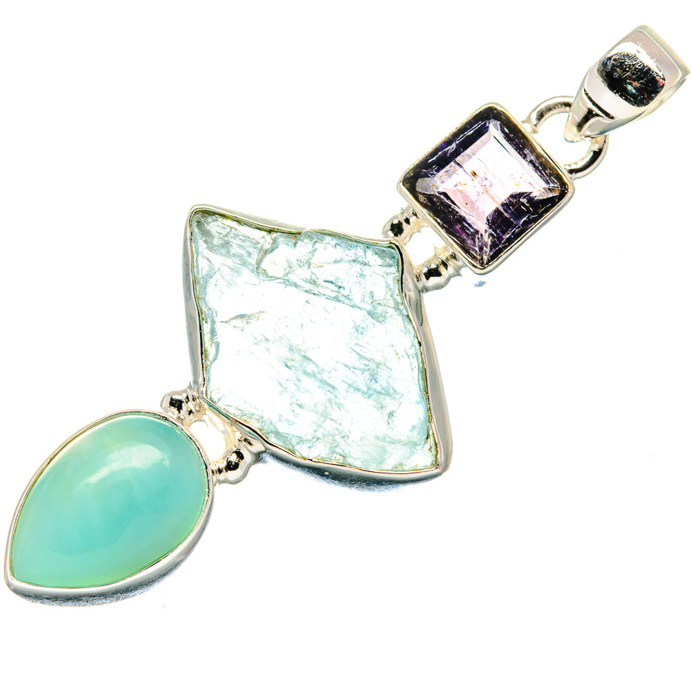 Aquamarine Pendants handcrafted by Ana Silver Co - PD20695