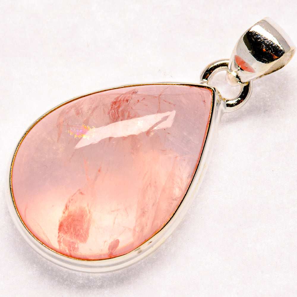 Rose Quartz Pendants handcrafted by Ana Silver Co - PD20739