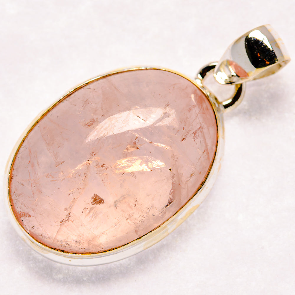 Rose Quartz Pendants handcrafted by Ana Silver Co - PD20746 - Photo 2