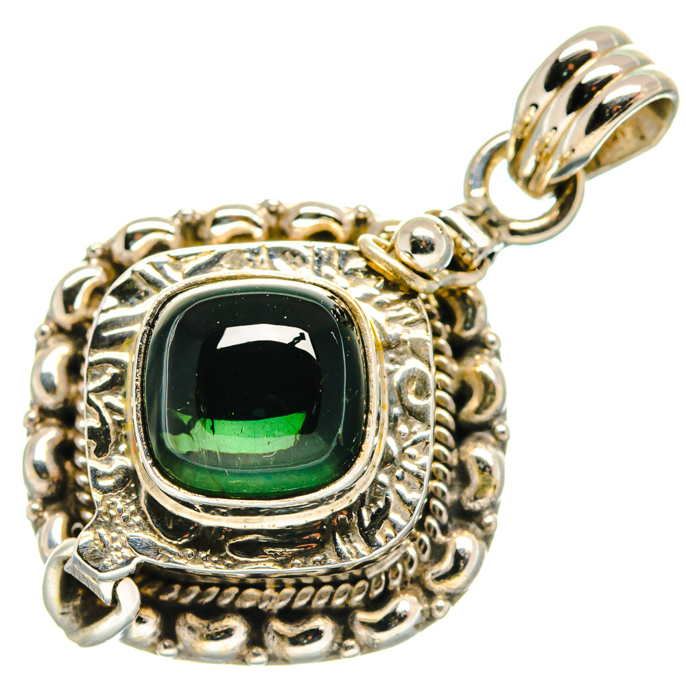 Green Tourmaline Pendants handcrafted by Ana Silver Co - PD20790