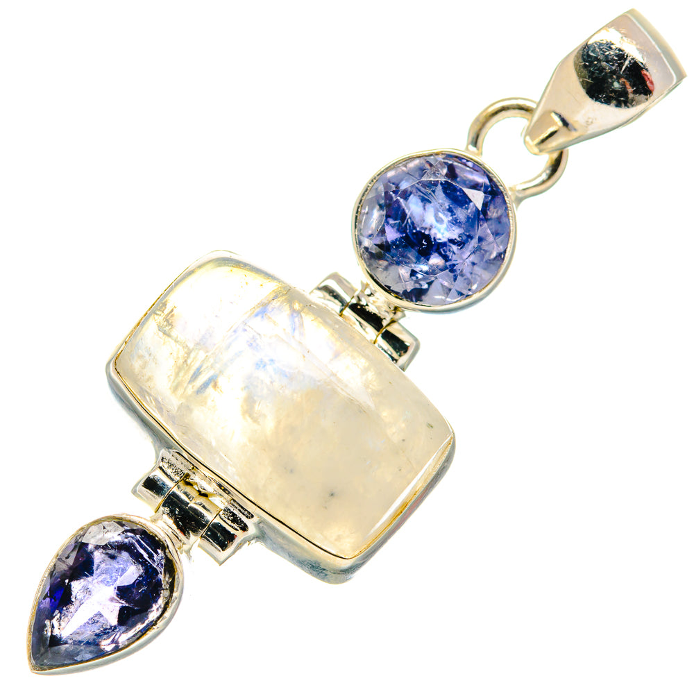 Rainbow Moonstone Pendants handcrafted by Ana Silver Co - PD20840