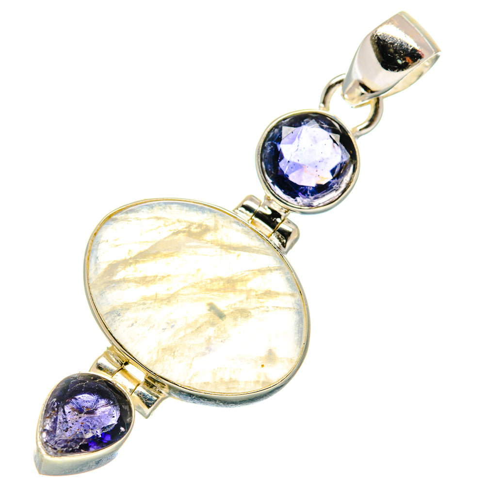 Rainbow Moonstone Pendants handcrafted by Ana Silver Co - PD20852
