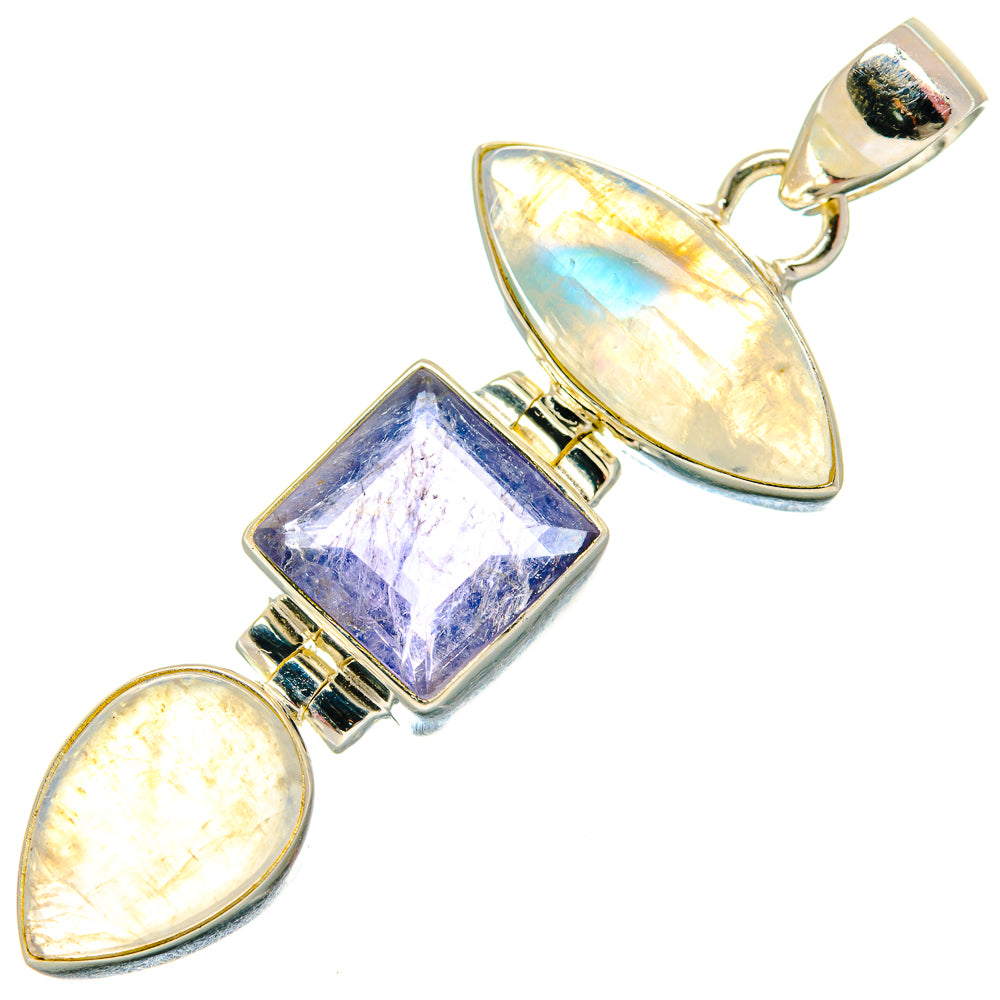 Rainbow Moonstone Pendants handcrafted by Ana Silver Co - PD20857