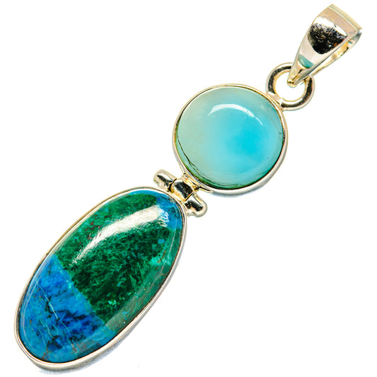 Chrysocolla Pendants handcrafted by Ana Silver Co - PD20863