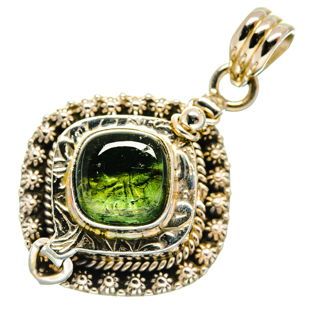 Green Tourmaline Pendants handcrafted by Ana Silver Co - PD20876