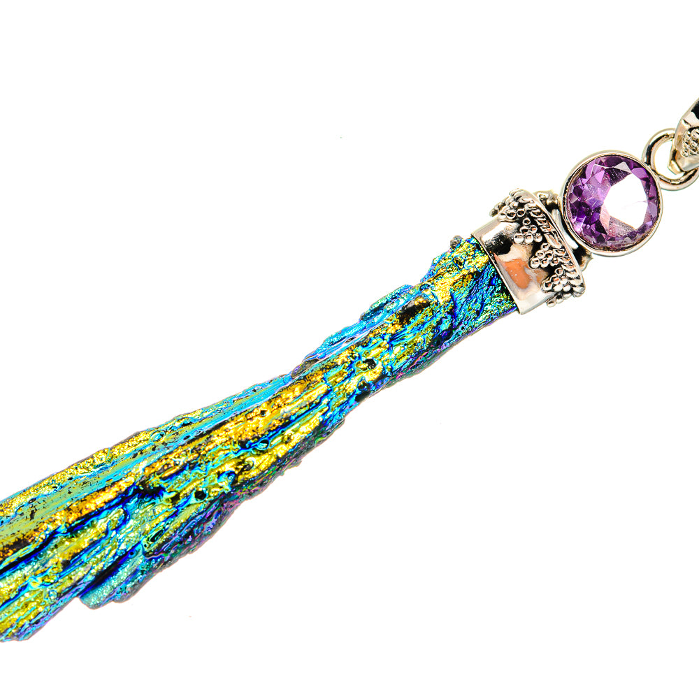 Titanium Sunshine Druzy Pendants handcrafted by Ana Silver Co - PD21002