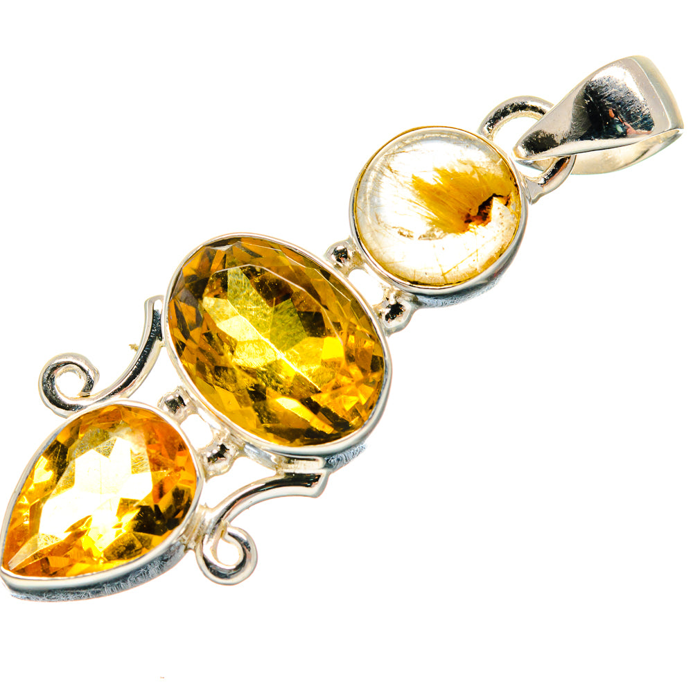 Citrine Pendants handcrafted by Ana Silver Co - PD21041