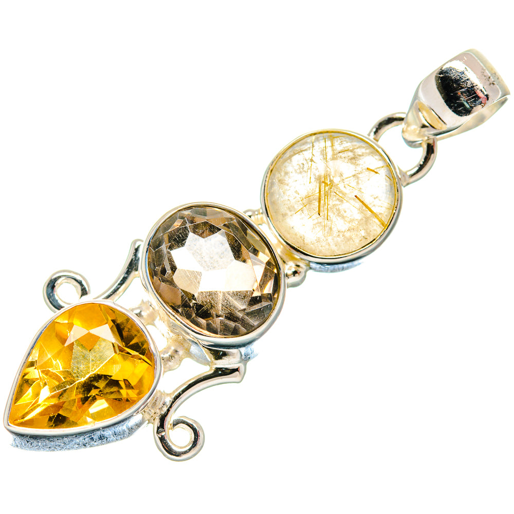 Citrine Pendants handcrafted by Ana Silver Co - PD21043