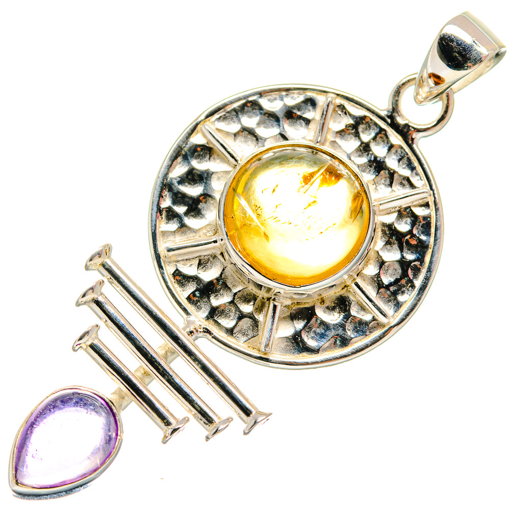 Citrine Pendants handcrafted by Ana Silver Co - PD21056