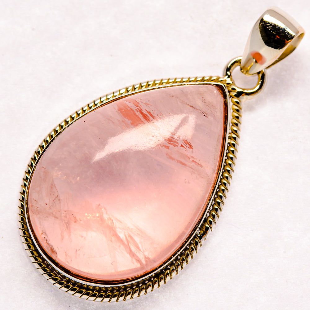 Rose Quartz Pendants handcrafted by Ana Silver Co - PD21062
