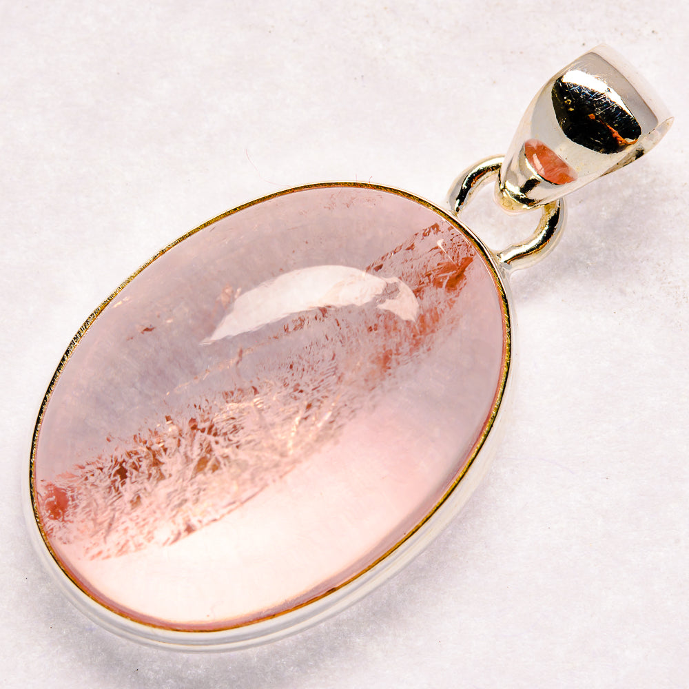 Rose Quartz Pendants handcrafted by Ana Silver Co - PD21065 - Photo 2