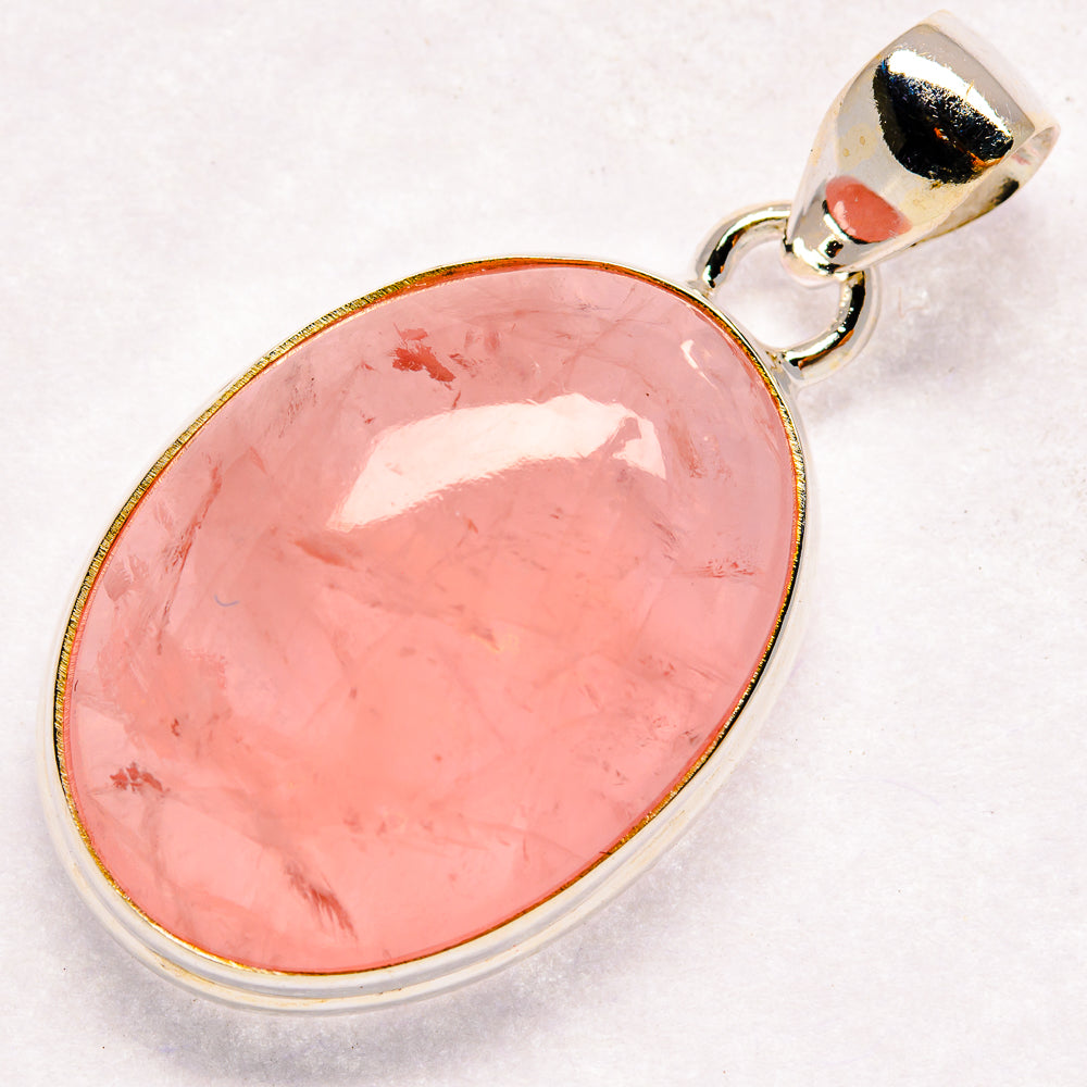 Rose Quartz Pendants handcrafted by Ana Silver Co - PD21069 - Photo 2
