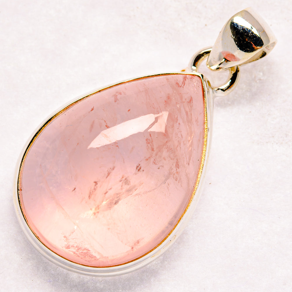Rose Quartz Pendants handcrafted by Ana Silver Co - PD21074 - Photo 2