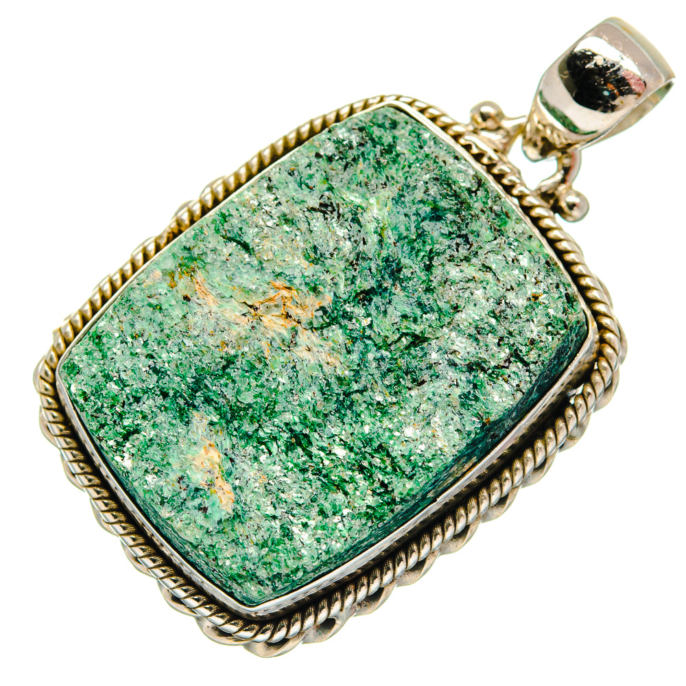 Green Fuchsite Pendants handcrafted by Ana Silver Co - PD21131 - Photo 2