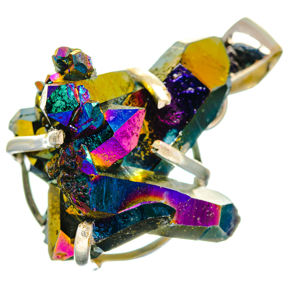 Titanium Sunshine Druzy Pendants handcrafted by Ana Silver Co - PD21139