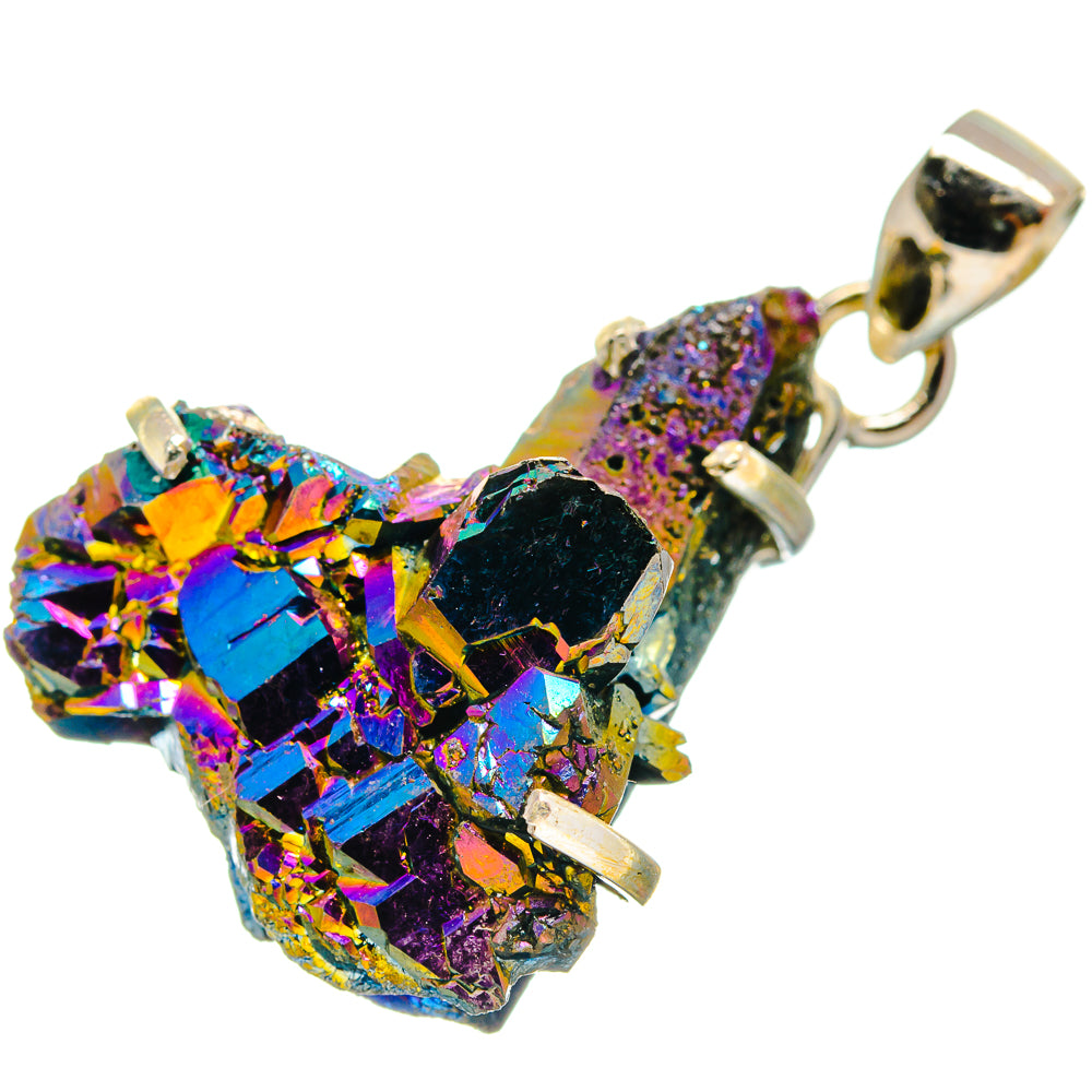 Titanium Sunshine Druzy Pendants handcrafted by Ana Silver Co - PD21144