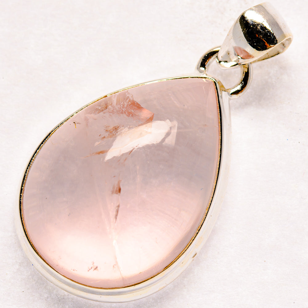 Rose Quartz Pendants handcrafted by Ana Silver Co - PD21165 - Photo 2