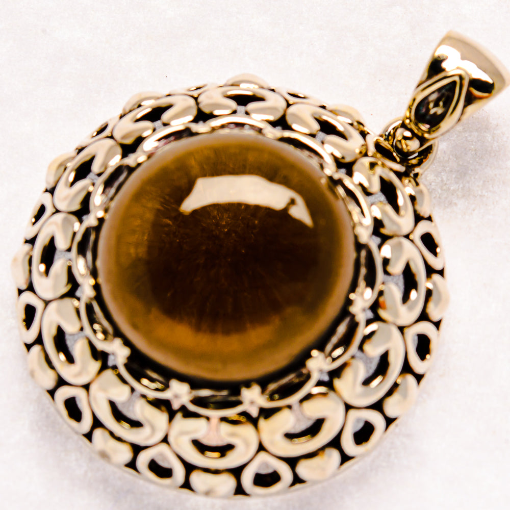 Smoky Quartz Pendants handcrafted by Ana Silver Co - PD21187