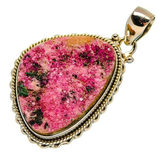 Cobalto Calcite Druzy Pendants handcrafted by Ana Silver Co - PD21217