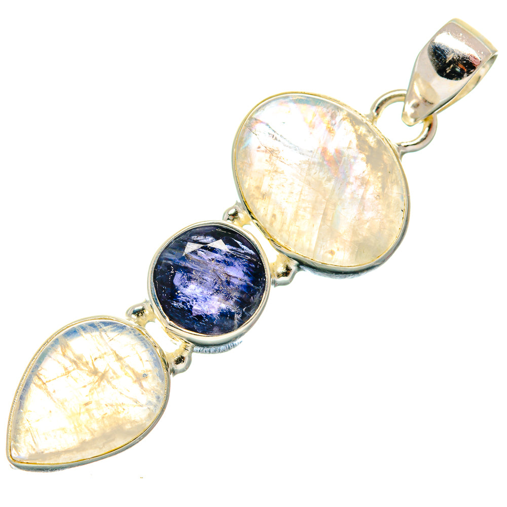 Rainbow Moonstone Pendants handcrafted by Ana Silver Co - PD21309