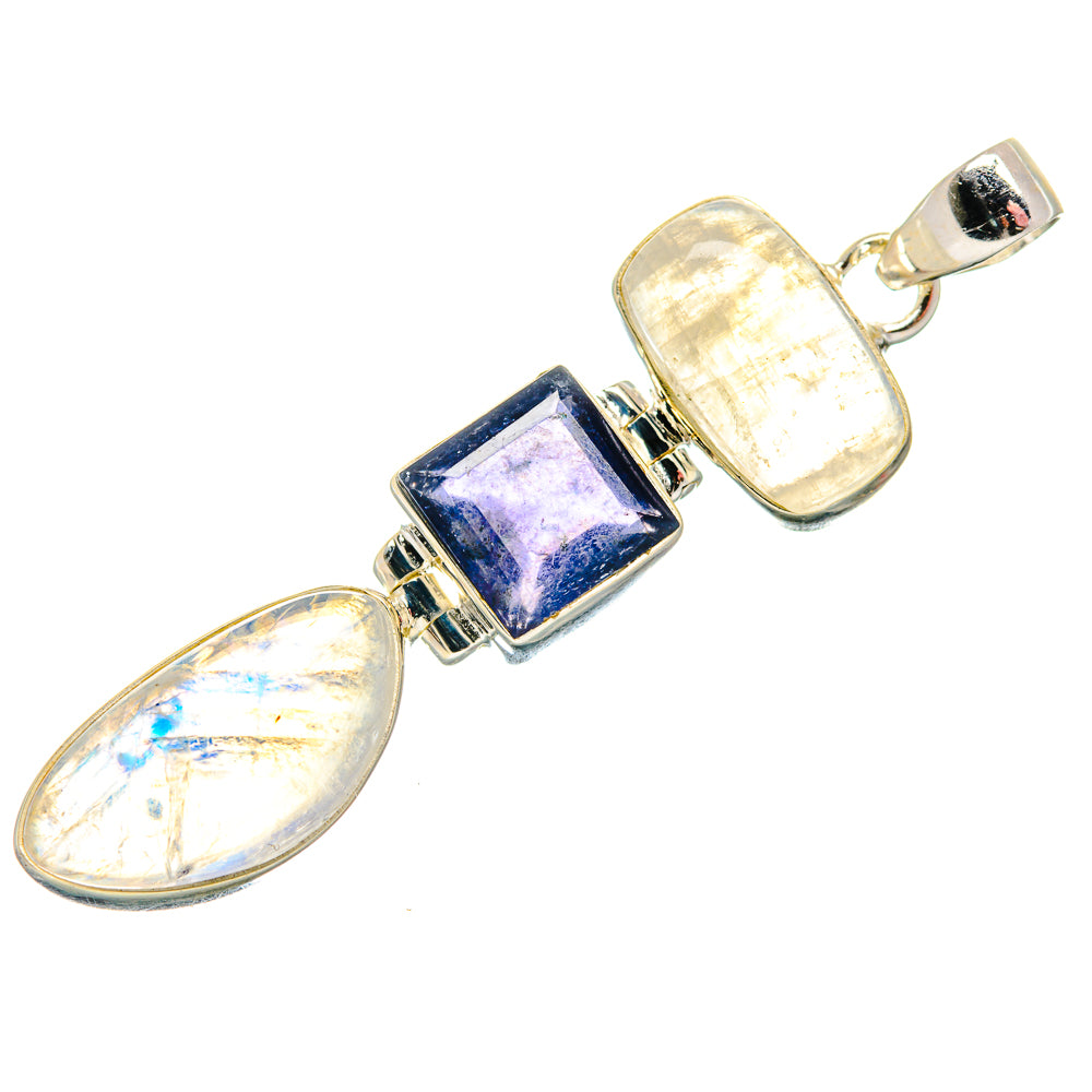 Rainbow Moonstone Pendants handcrafted by Ana Silver Co - PD21318