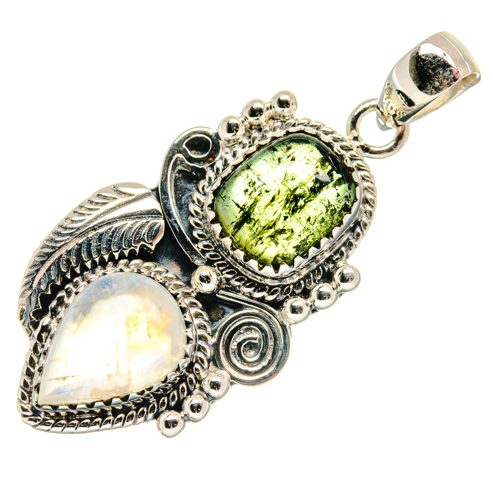 Rainbow Moonstone Pendants handcrafted by Ana Silver Co - PD21321