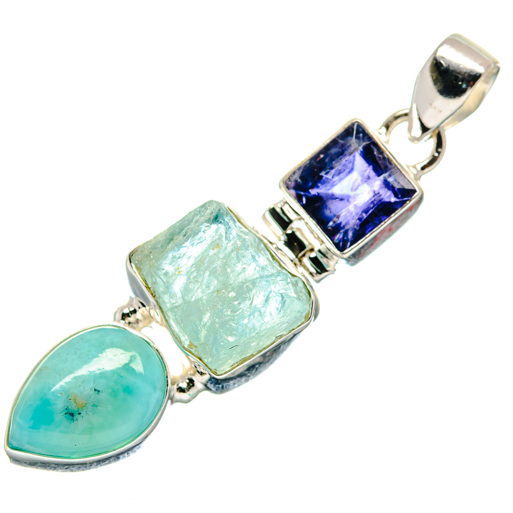 Aquamarine Pendants handcrafted by Ana Silver Co - PD21326