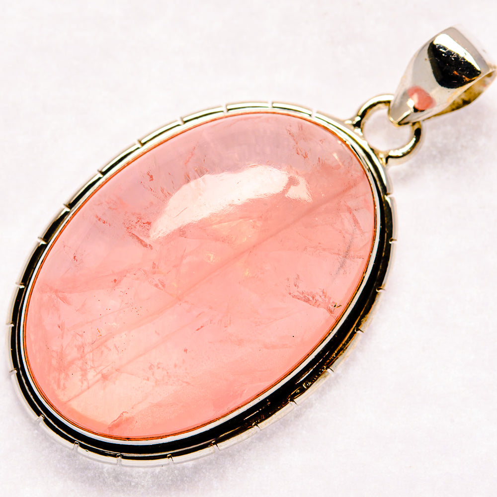 Rose Quartz Pendants handcrafted by Ana Silver Co - PD21364