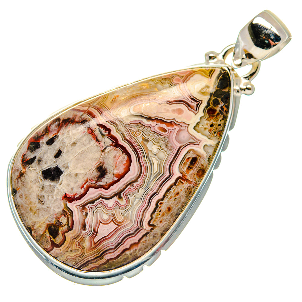 Laguna Lace Agate Pendants handcrafted by Ana Silver Co - PD21399