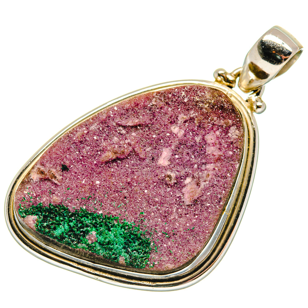 Cobalto Calcite Druzy Pendants handcrafted by Ana Silver Co - PD21409 - Photo 2