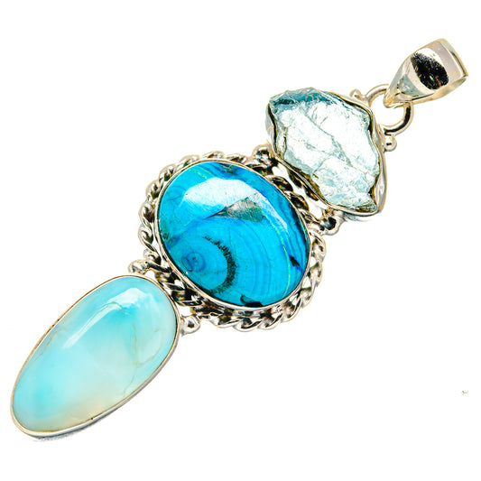 Chrysocolla Pendants handcrafted by Ana Silver Co - PD21563