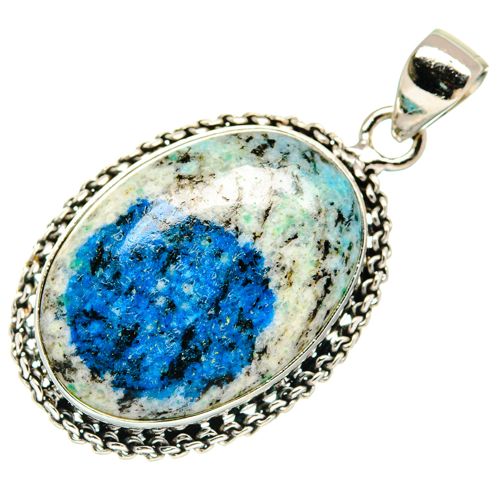K2 Blue Azurite Pendants handcrafted by Ana Silver Co - PD21583