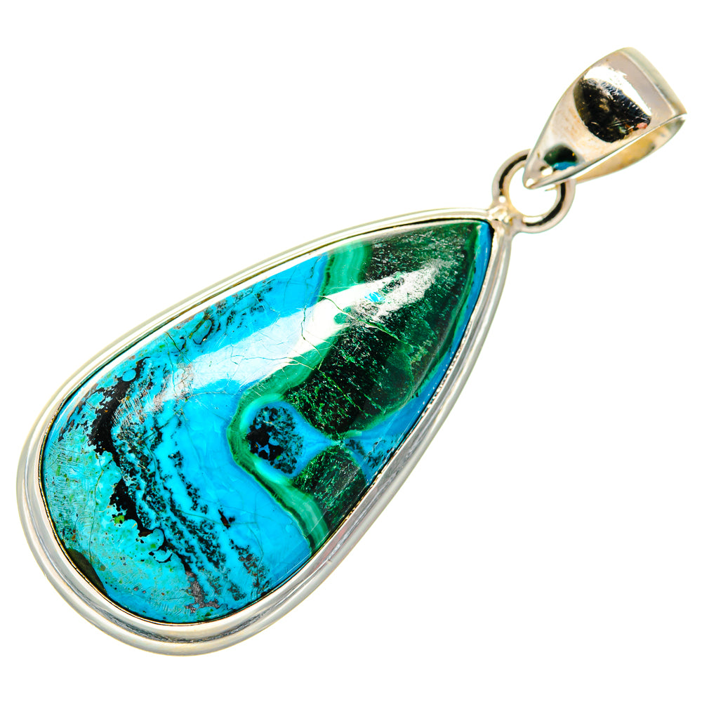 Malachite In Chrysocolla Pendants handcrafted by Ana Silver Co - PD21615